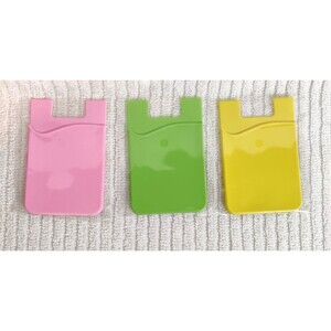 Silicone Pocket Cellphone 3M Adhesive ID,Credit Card Holder 3Pk